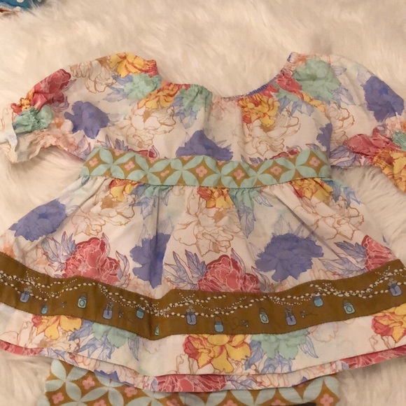 MATILDA JANE SHIRT SZ 2 LIKE NEW PINK BLUE BROWN